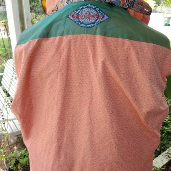 Robert Graham Sz L L/S Button Front Flip Cuff - Picture 6 of 8